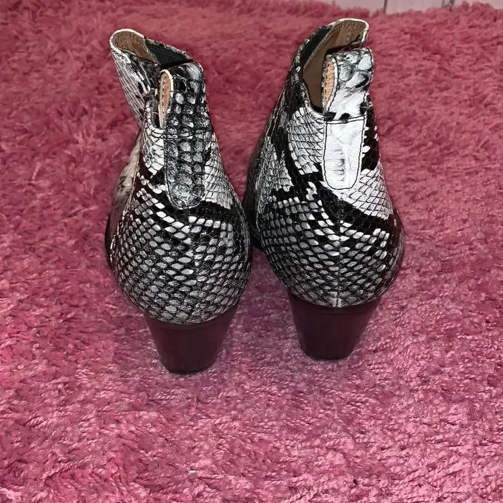 Jeffrey Campbell Snakeskin Booties Size 8.5 - Picture 3 of 6